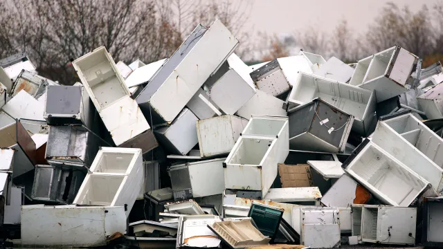 Old fridges are a major source of CFC pollution